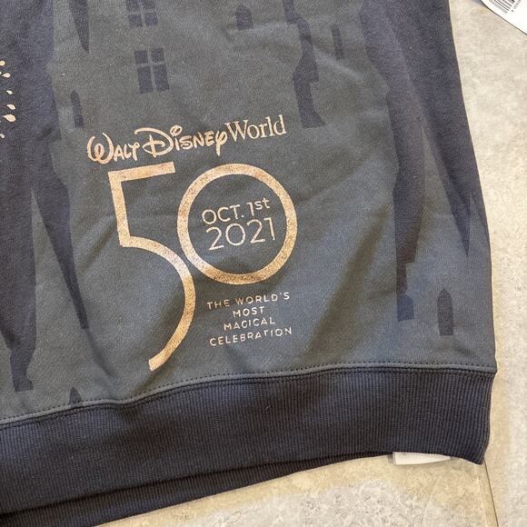 2021 Disney World Park 50th Anniversary October 1st Castle Fireworks Sz L NWT - Picture 2 of 10